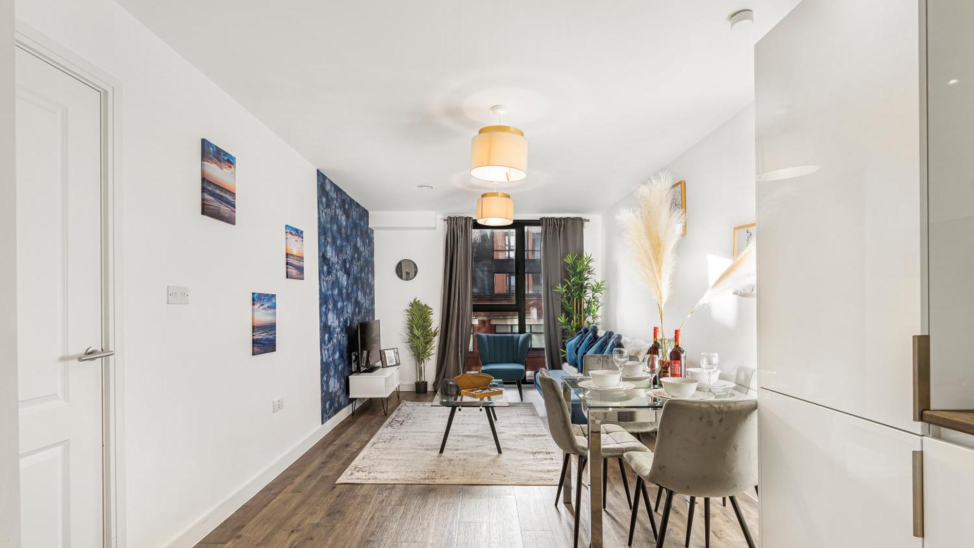 Oceanic Bliss: 2 Bed 2 Bath + Free Park + Netflix Leilighet Birmingham Eksteriør bilde